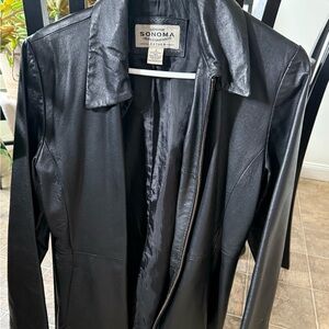 Sonoma Women's Black 100% Leather Jacket